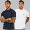 Ben Sherman Herre to pak poloer mørkeblå/hvid