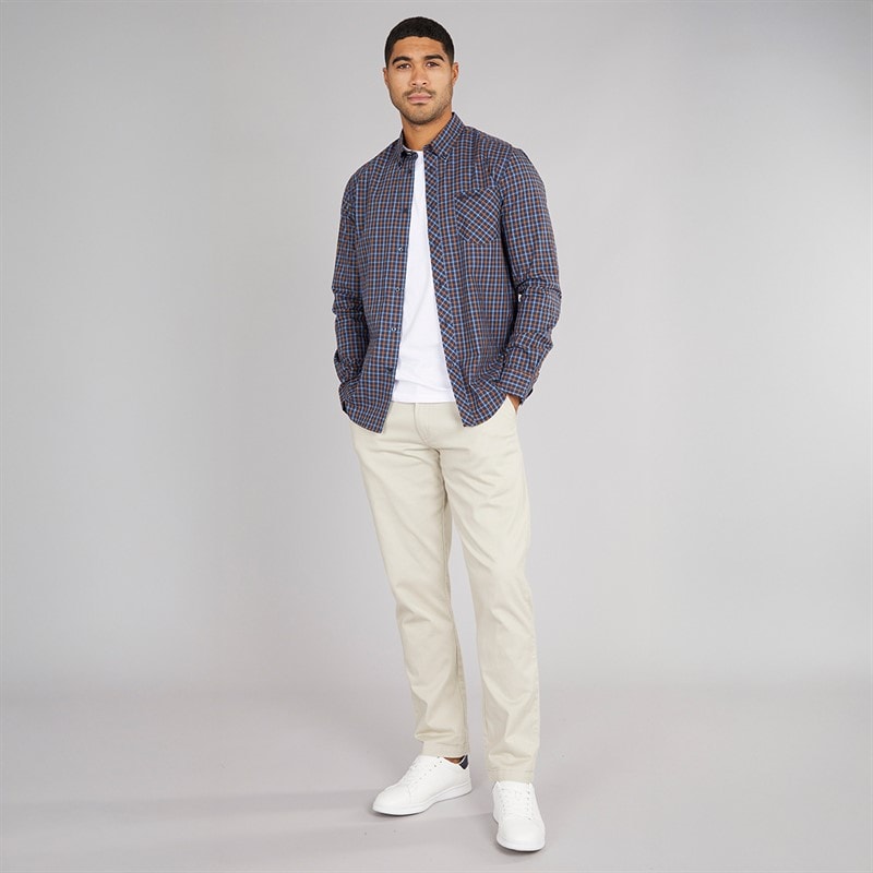 Ben Sherman Herre langærmet hustern skjorte Dark Navy - Billede 4