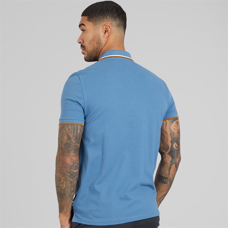 Ben Sherman Herre tvilling stribet polo shirt Airforce - Billede 2