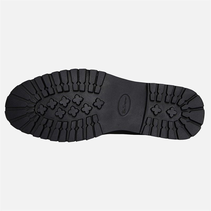 Ben Sherman Herresko Chesterley Derby Black Grainy Pu - Billede 5