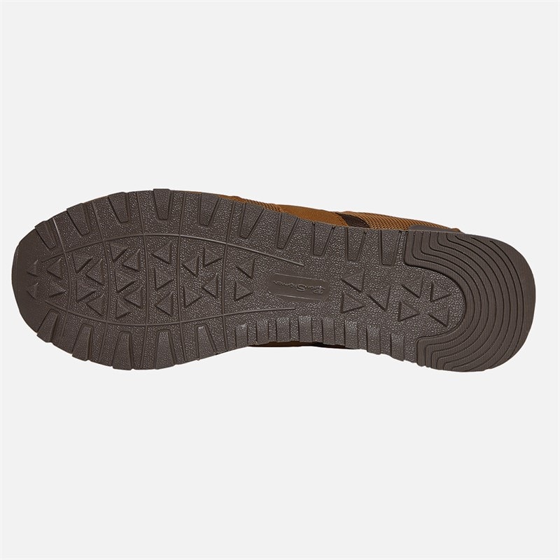 Ben Sherman Herre Owen Retro Løbe Skoe Brown Mesh - Billede 5