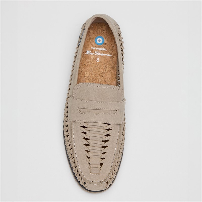 Ben Sherman Herresko Miami vævede dæksko Sand - Billede 3