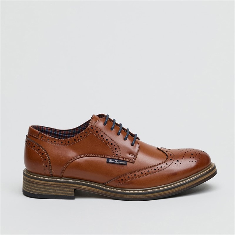 Ben Sherman Herre Triumph II Brogue Sko Burnished Tan - Billede 2