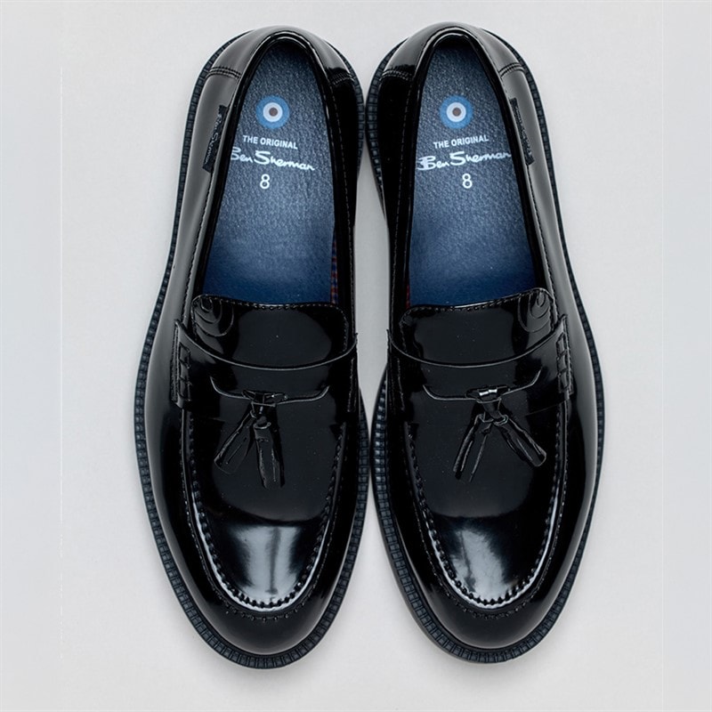 Ben Sherman Herre Chancery Tassel Mokkasiner Sort - Billede 3
