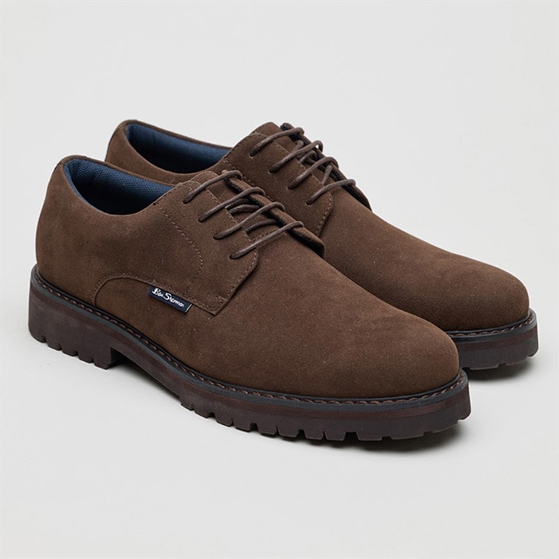 Ben Sherman Herresko Chesterley Derby Brown Imi Suede - Billede 2