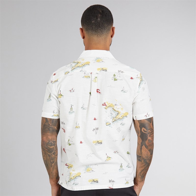 Ben Sherman Herreskortærmet Brighton til Amalfi skjorte Snow White - Billede 2