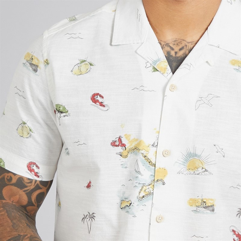 Ben Sherman Herreskortærmet Brighton til Amalfi skjorte Snow White - Billede 3
