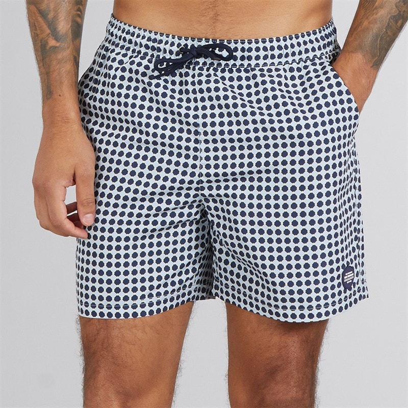 Ben Sherman Herre Spot Geo Badebukser Navy - Billede 1
