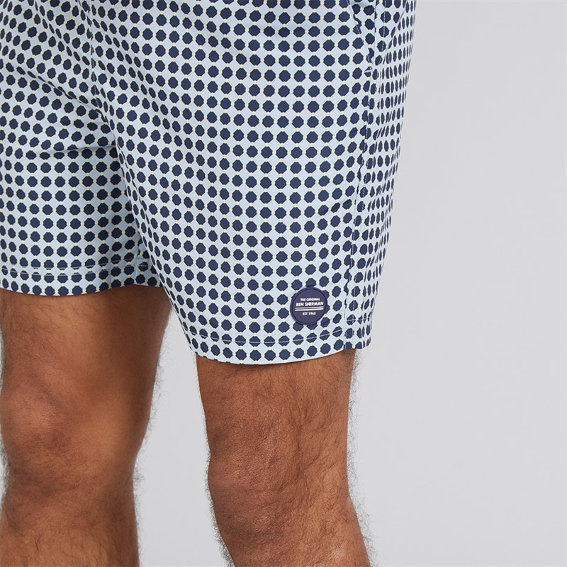 Ben Sherman Herre Spot Geo Badebukser Navy - Billede 3