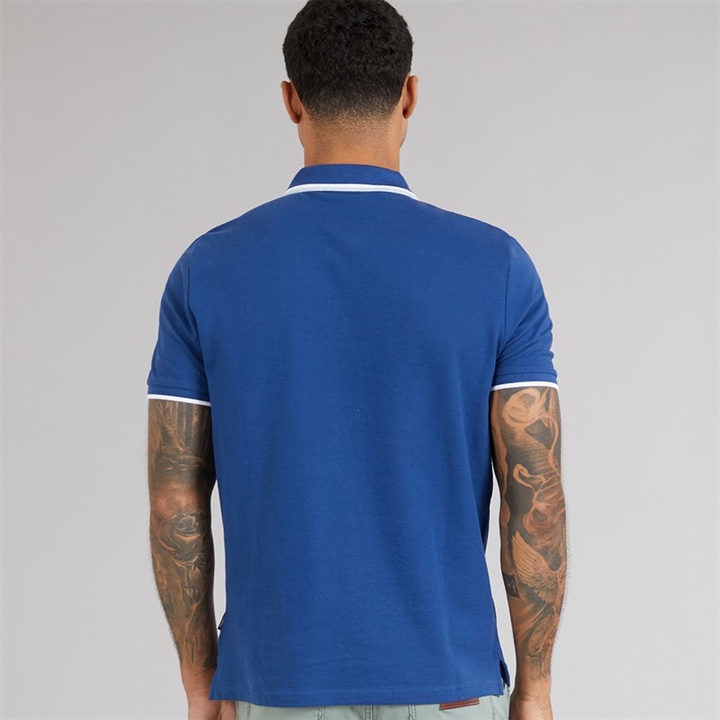 Ben Sherman Herre dobbelt stribet polo skjorte Royal Blue - Billede 2