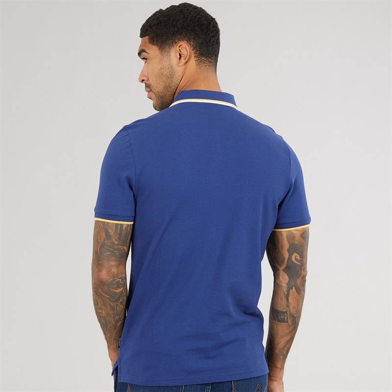Ben Sherman Herre Signature Piqué Polo Shirt Persian Blue - Billede 2
