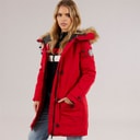 Brave Soul Damer Jacobs Parka Intens Rød