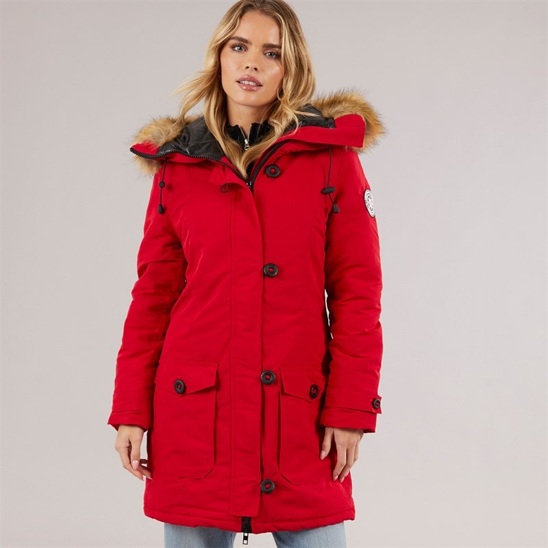 Brave Soul Damer Jacobs Parka Intens Rød - Billede 3