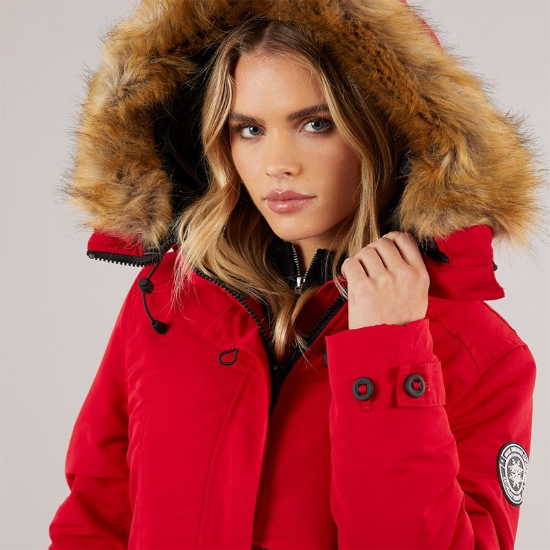 Brave Soul Damer Jacobs Parka Intens Rød - Billede 5