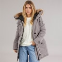 Brave Soul Damer Jacobs Faux Fur Parka Grå