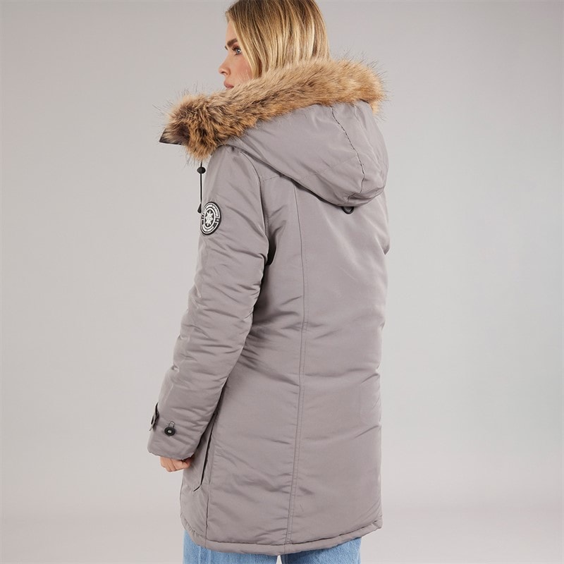 Brave Soul Damer Jacobs Faux Fur Parka Grå - Billede 2