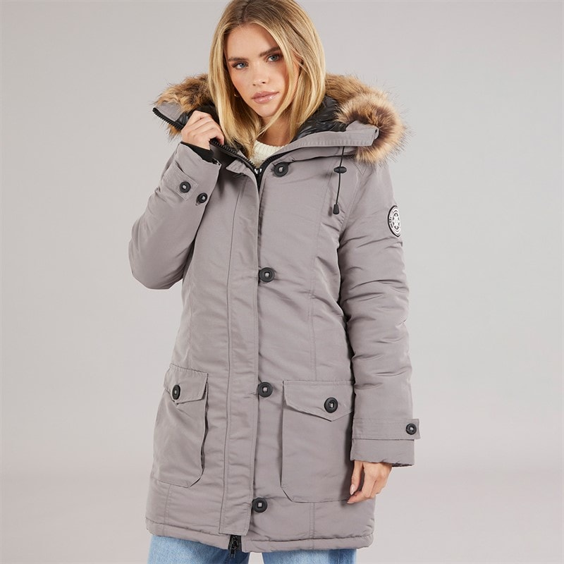 Brave Soul Damer Jacobs Faux Fur Parka Grå - Billede 3