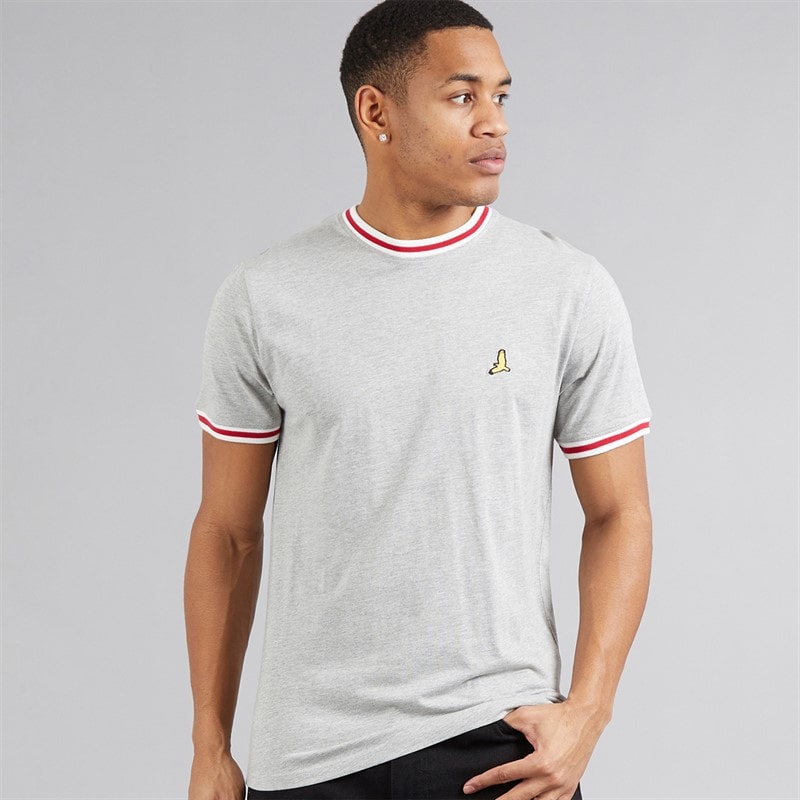 Brave Soul Herre Embryo T-shirt Lys Grå Melange - Billede 1