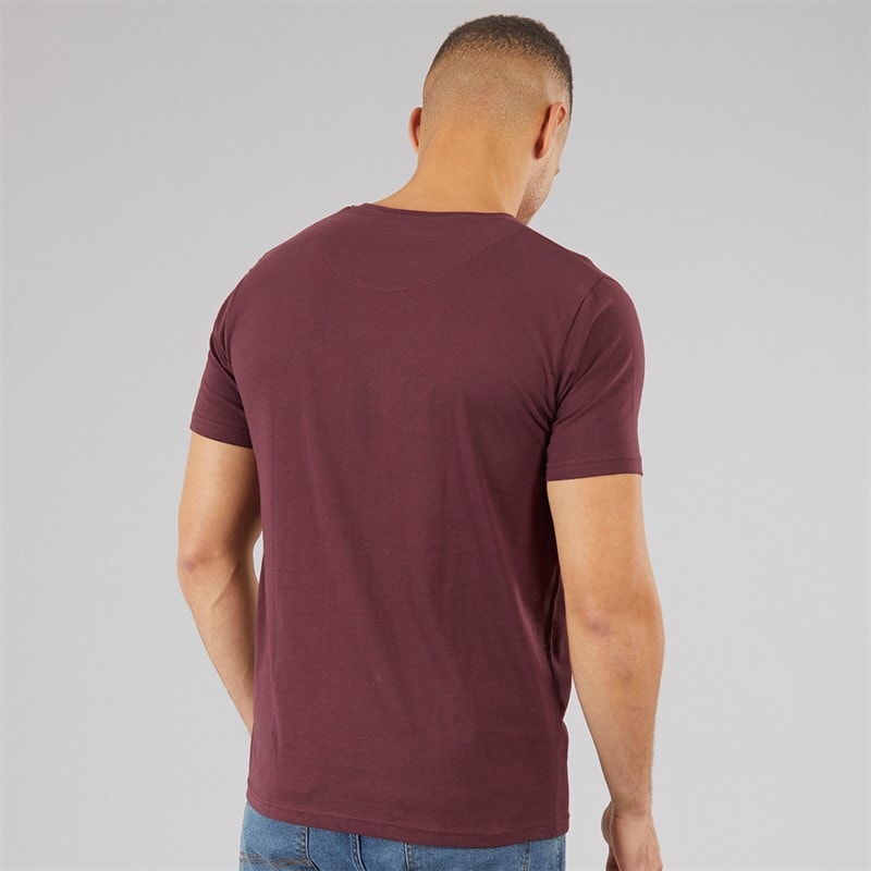Brave Soul Herre T-shirts 3-pak Navy/Khaki/Burgundy - Billede 3