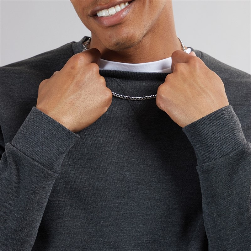 Brave Soul Herre Crew Neck Sweatshirt Mørk Antracit Melange - Billede 3