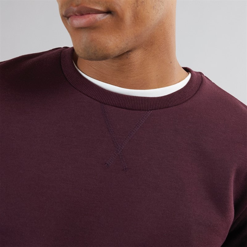 Brave Soul Herre Rundhals Sweatshirt Bourgogne - Billede 3