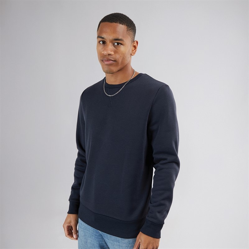 Brave Soul Herre Crew Neck Sweatshirt Blå - Billede 1