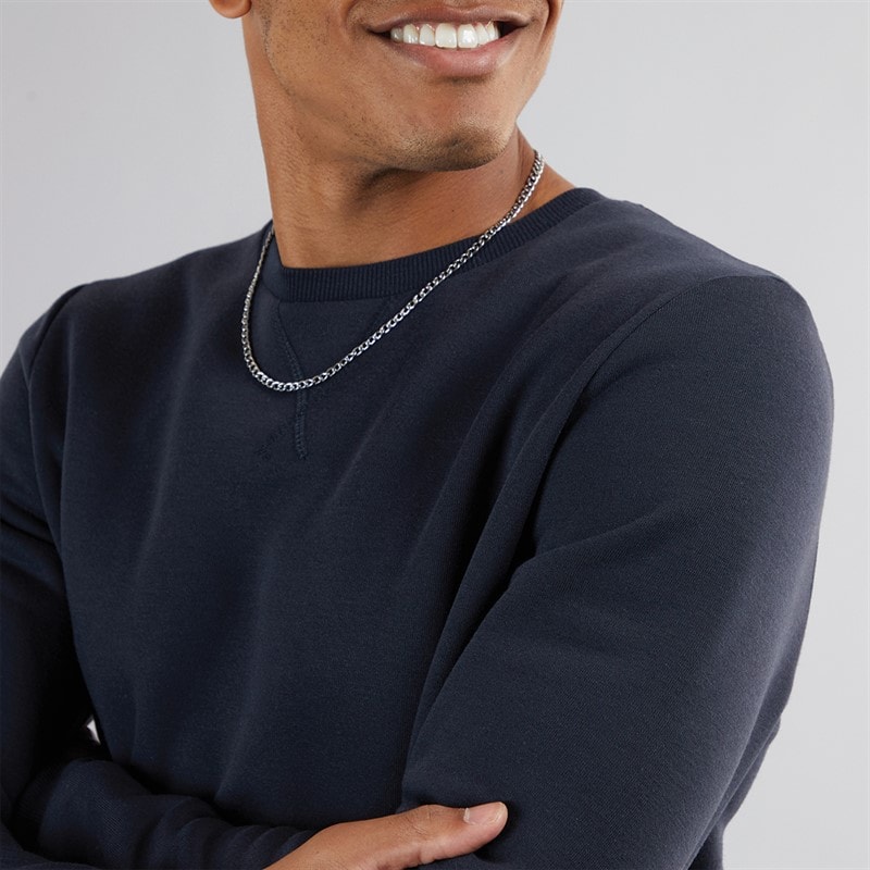 Brave Soul Herre Crew Neck Sweatshirt Blå - Billede 3