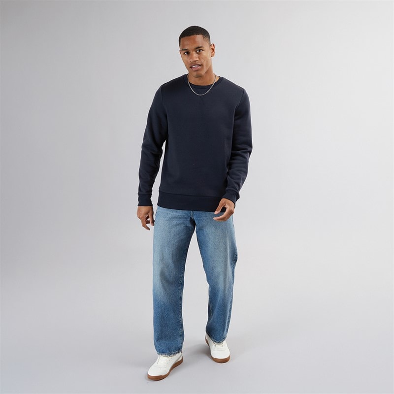 Brave Soul Herre Crew Neck Sweatshirt Blå - Billede 4