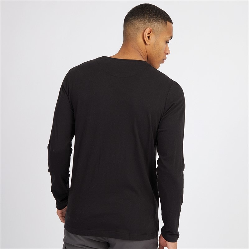 Brave Soul Herre Supreme Rundhals Langærmet T-shirt Sort - Billede 2