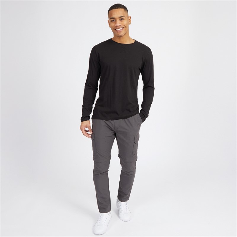 Brave Soul Herre Supreme Rundhals Langærmet T-shirt Sort - Billede 3