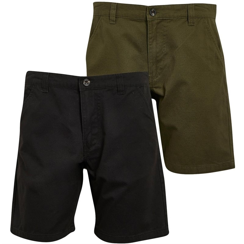 Brave Soul Herre Hansen To-pak Chino Shorts Sort/Khaki - Billede 3