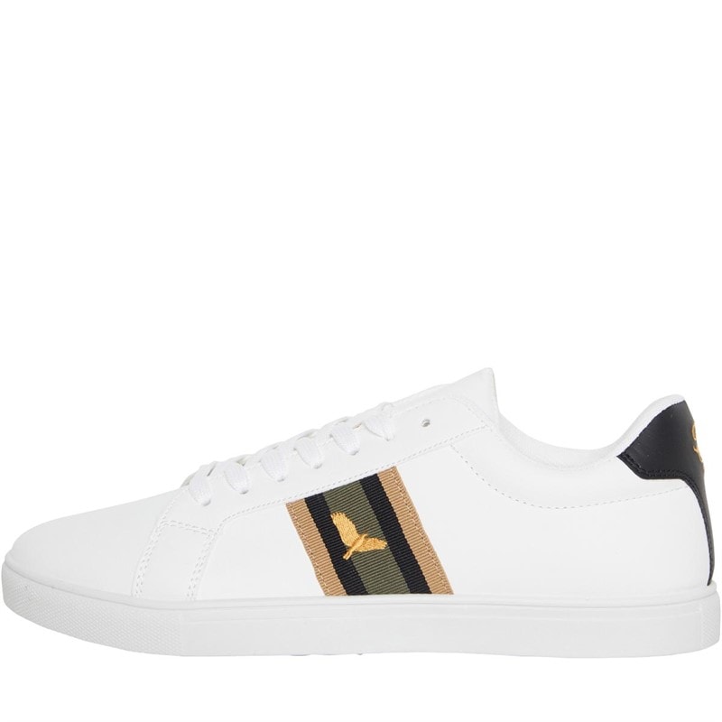 Brave Soul Hvid/Grøn/Guld Louie Eagle PU Pumps til herre