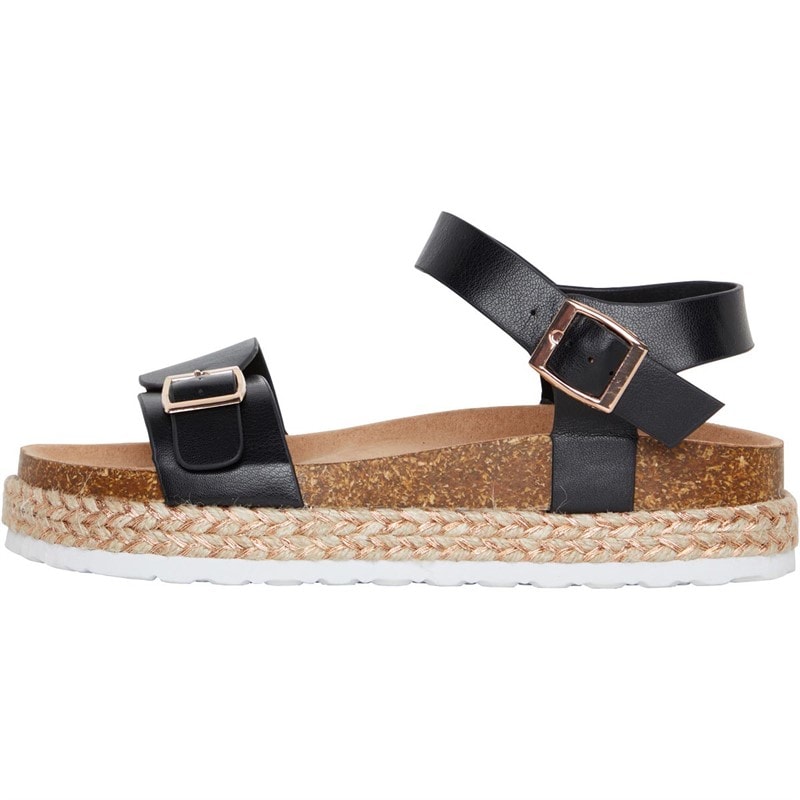 Brave Soul Platforme Sandaler med Ankelrem Sorte til Kvinder - Billede 3