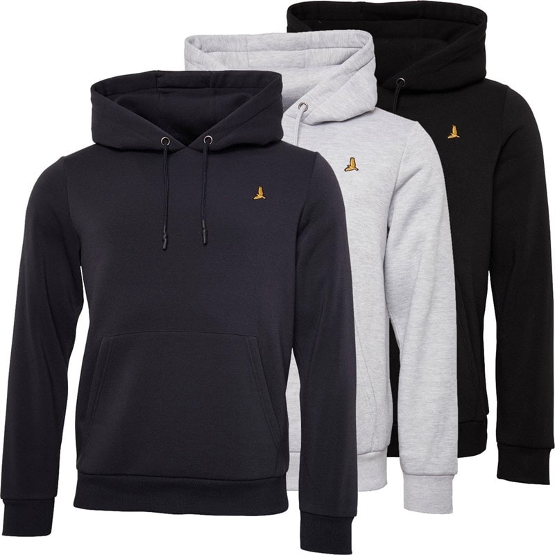 Brave Soul Herre Howard 3-pak Hoodies Sort/Grå/Blå - Billede 1
