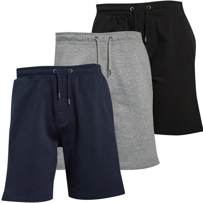 Brave Soul Herre Tarley 3-pak Jersey Shorts Sort/Lysegrå/Marineblå - Billede 3