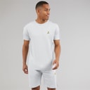 Brave Soul Herre Rowan T-shirt Og Shorts Sæt Baby Blue/Light Grey Marl