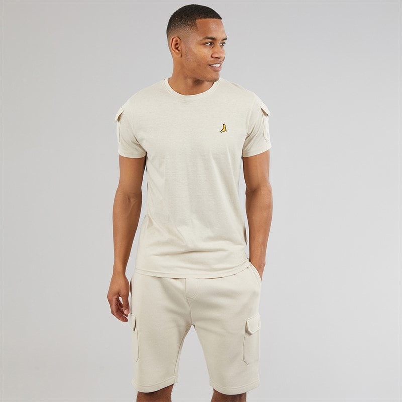 Brave Soul Herre Linus T-shirt Og Shorts Sæt Plaster - Billede 1