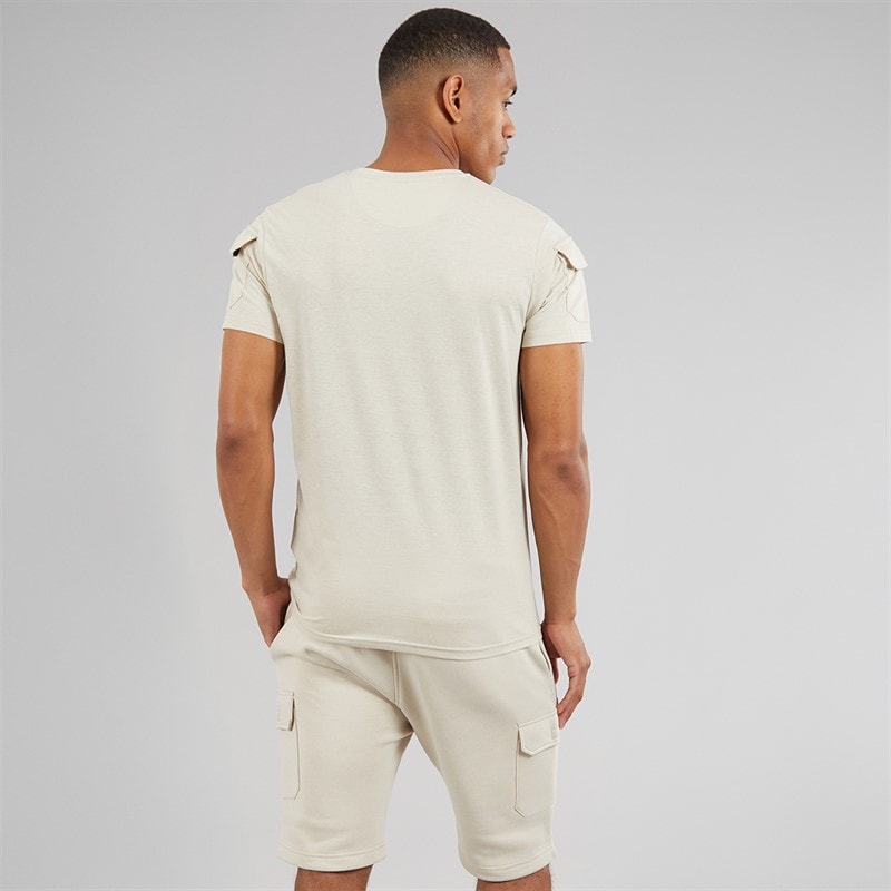 Brave Soul Herre Linus T-shirt Og Shorts Sæt Plaster - Billede 2