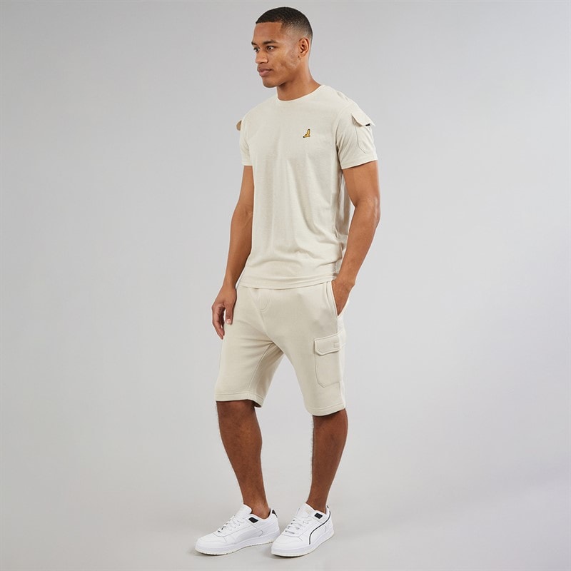 Brave Soul Herre Linus T-shirt Og Shorts Sæt Plaster - Billede 4