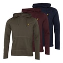 Brave Soul Mænd Huffle Hoodie Blå/Khaki/Burgunder