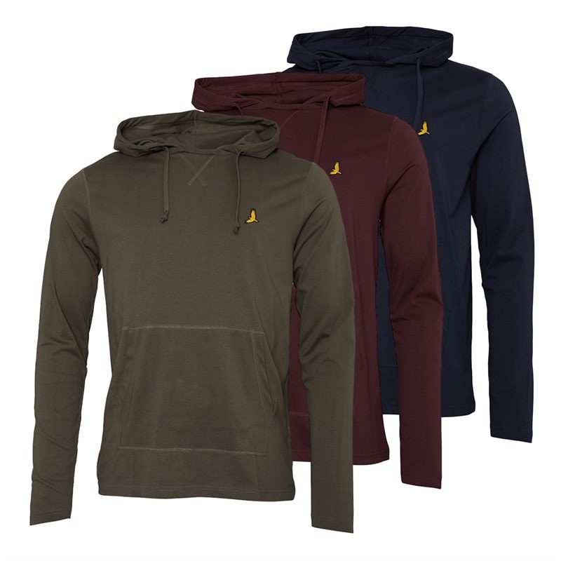 Brave Soul Mænd Huffle Hoodie Blå/Khaki/Burgunder - Billede 1