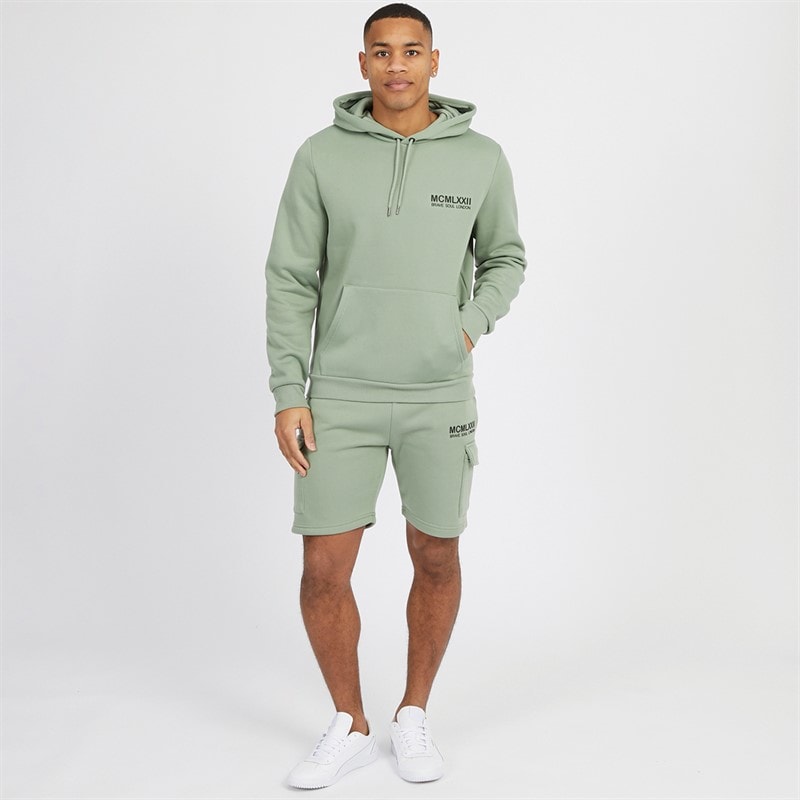 Brave Soul Herre Optimise Hættetrøje Og Shorts Sæt Mint - Billede 4