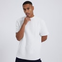 Brave Soul Herre Oversized Fit Miska T-shirt Creme