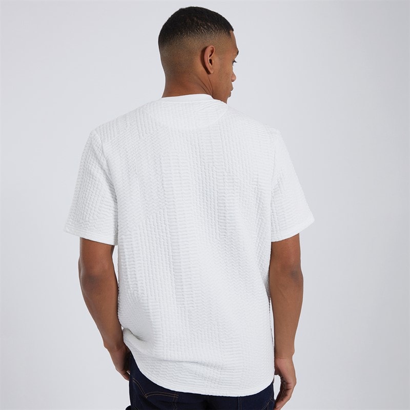 Brave Soul Herre Oversized Fit Miska T-shirt Creme - Billede 2