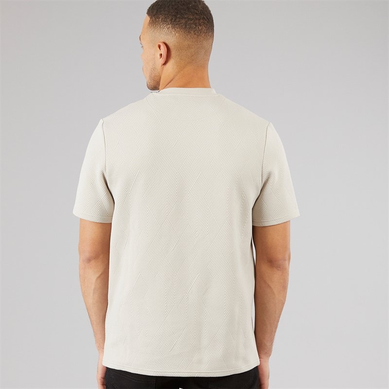Brave Soul Herre Oversized Fit Standall T-Shirt Lys Taupe - Billede 2