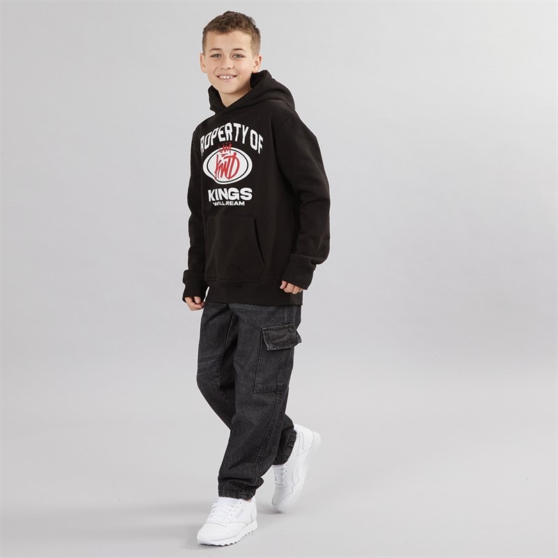 Brave Soul Drenge Løstsiddende Cargo Jeans Antracit - Billede 4