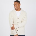 Brave Soul Herre Arkram Knittet Cardigan med Knapper Havregryn