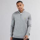 Brave Soul Herre Georgie 1/4 Zip Trøje med Høj Hals Sølvgrå Melering