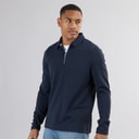 Brave Soul Herre Mellark Langærmet 1/4 Lynlås Polo Dk Navy