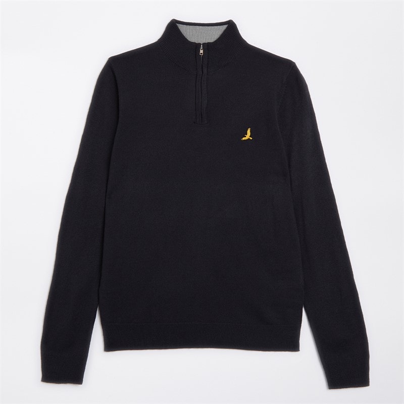 Brave Soul Drenge Quarter Zip Jumper Midnat Navy - Billede 1